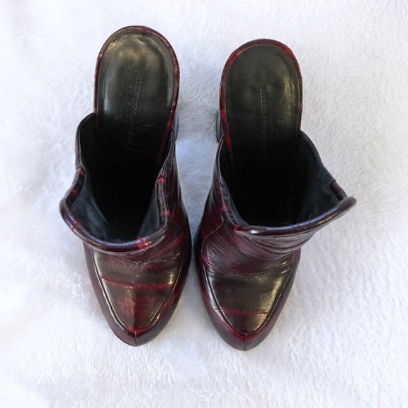 Alexander Wang Eel Bette Mules Size 39 Dark Red - Picture 6 of 7